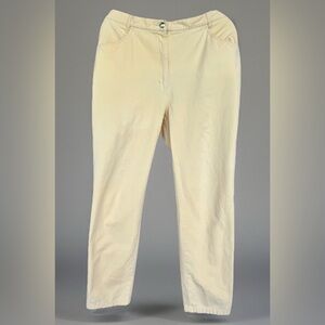 Torriera Fashiom Straight Leg Cotton Blend Soft Denim Yellow Chino Pant Large*